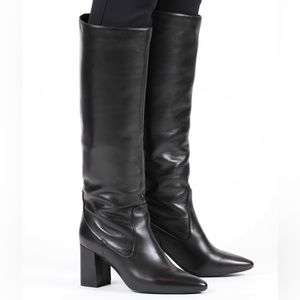 Aquatalia Patton Tall Black Leather Boots